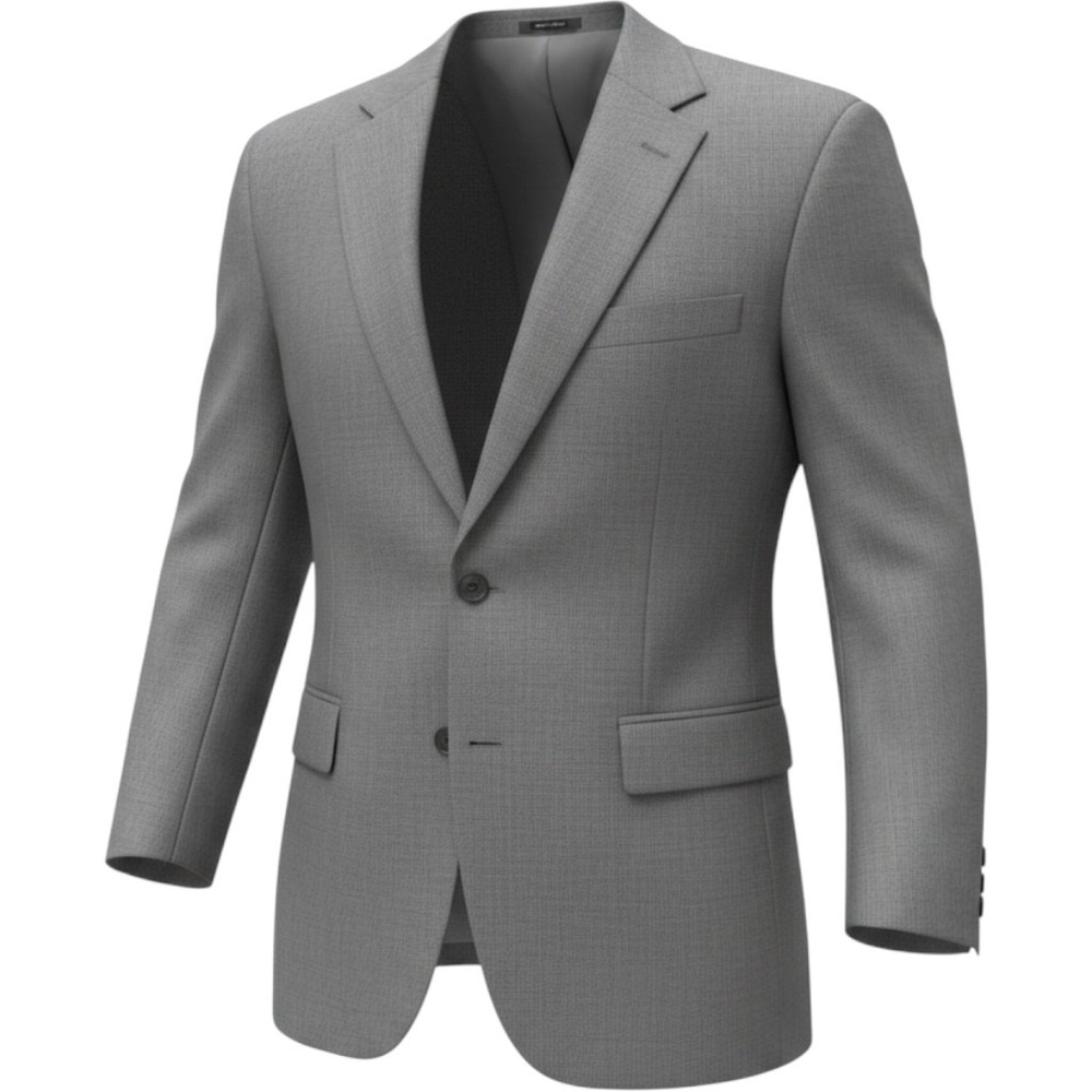 Oscar de la Renta Men's 42R‎ Wool Charcoal Gray Two Button Blazer Sport Coat